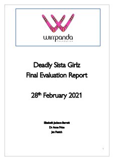 Deadly Sista Girlz final evaluation report