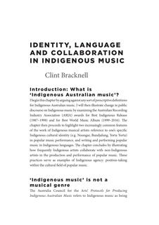 Identity, language and collaboration in Indigenous music