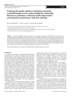 Furthering the quality agenda in Aboriginal community controlled health services: understanding the relationship between accreditation, continuous quality improvement and national key performance indicator reporting